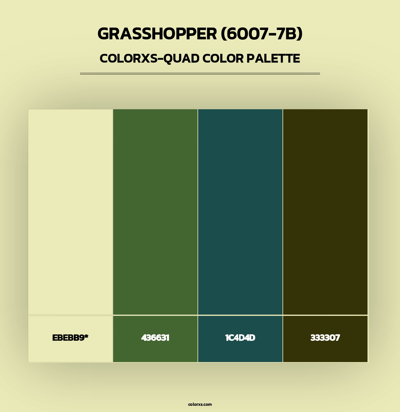Grasshopper (6007-7B) - Colorxs Quad Palette