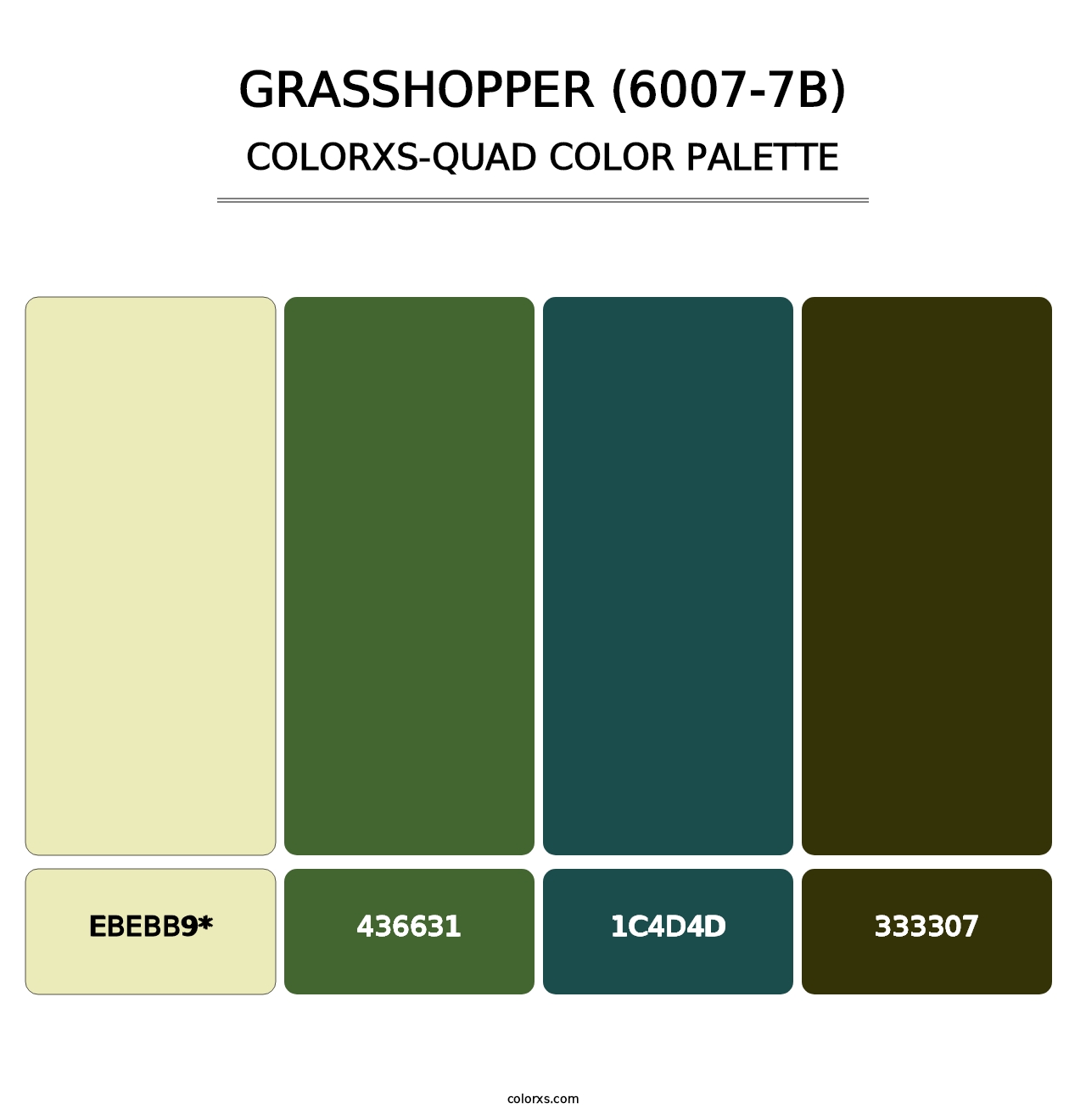 Grasshopper (6007-7B) - Colorxs Quad Palette