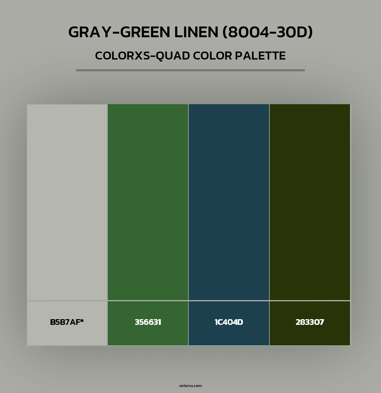 Gray-Green Linen (8004-30D) - Colorxs Quad Palette
