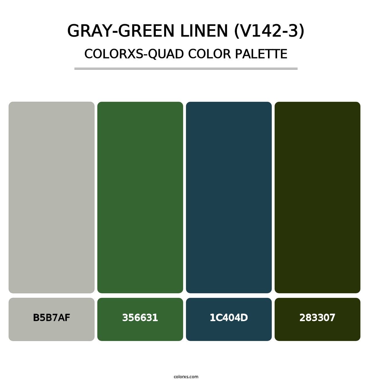 Gray-Green Linen (V142-3) - Colorxs Quad Palette