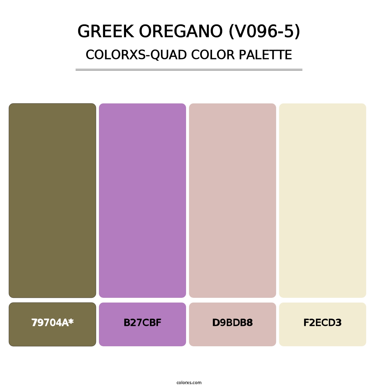 Greek Oregano (V096-5) - Colorxs Quad Palette