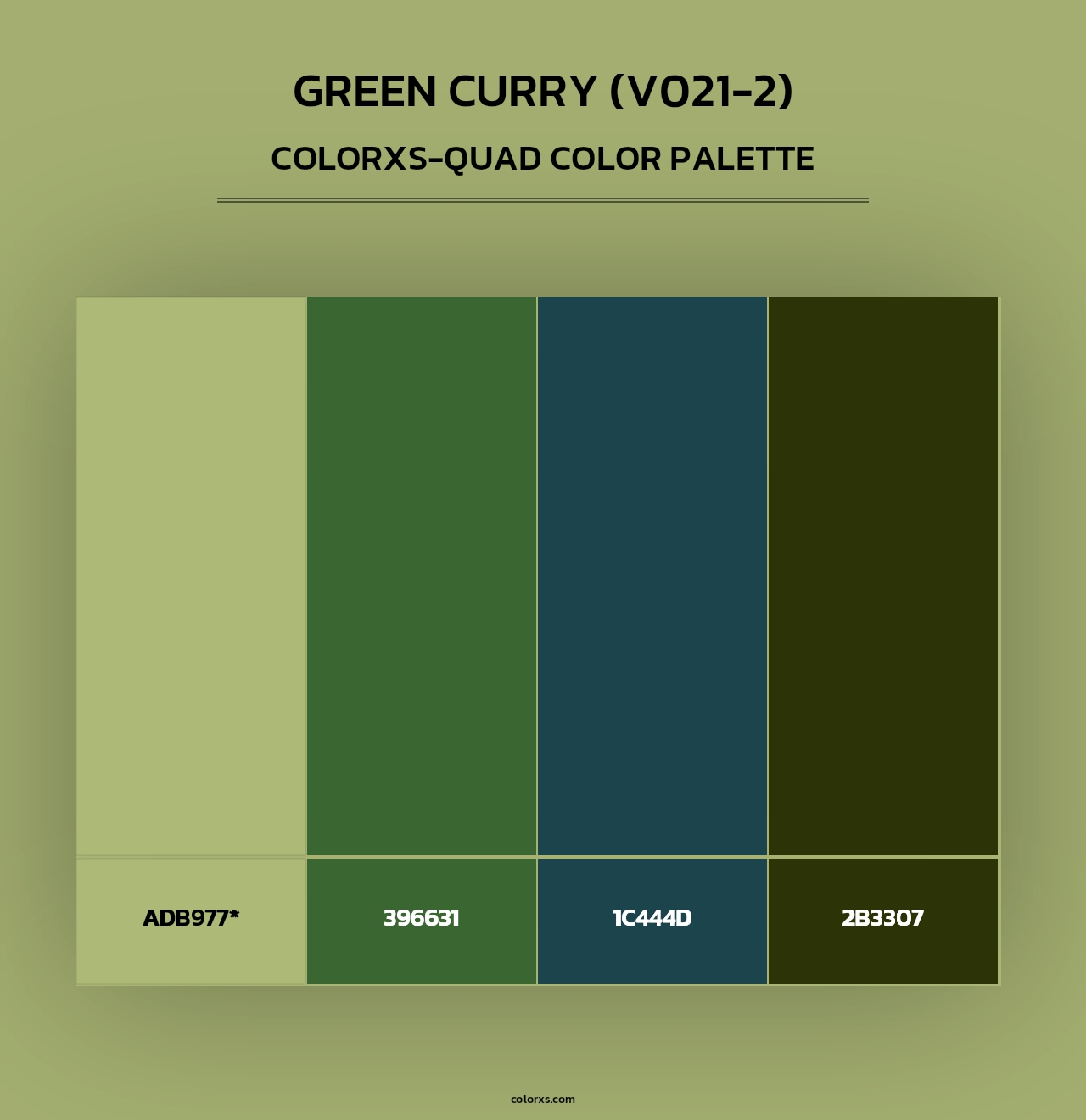 Green Curry (V021-2) - Colorxs Quad Palette