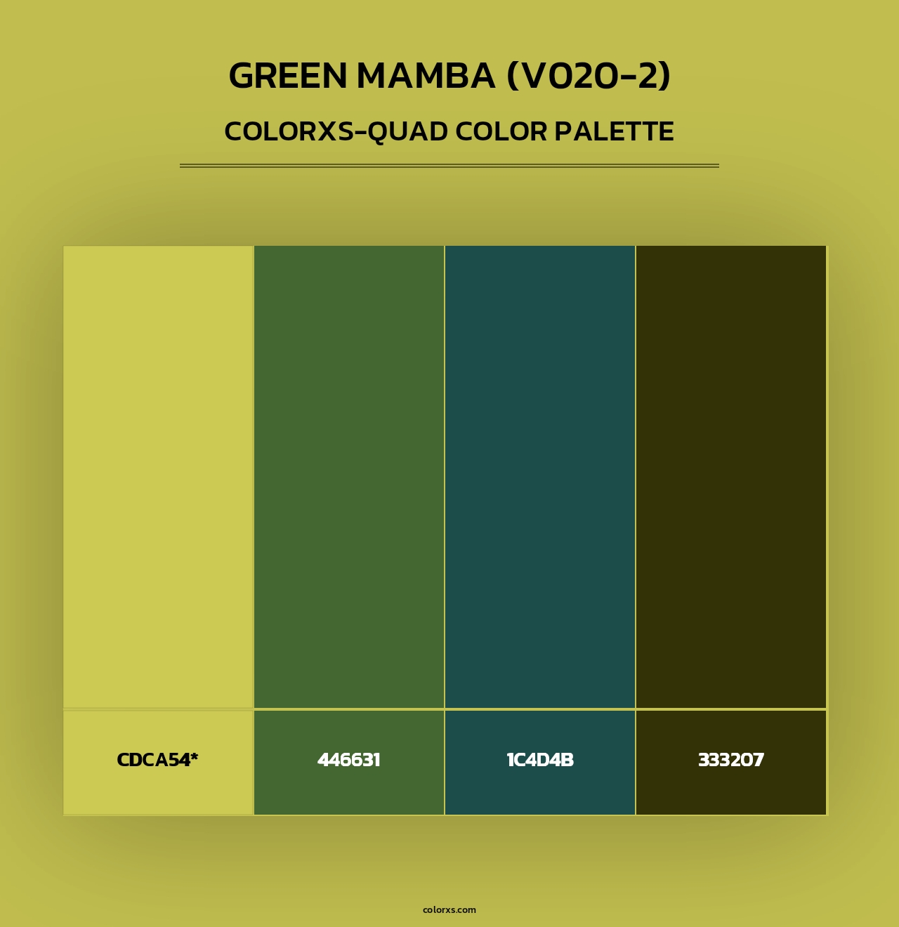 Green Mamba (V020-2) - Colorxs Quad Palette