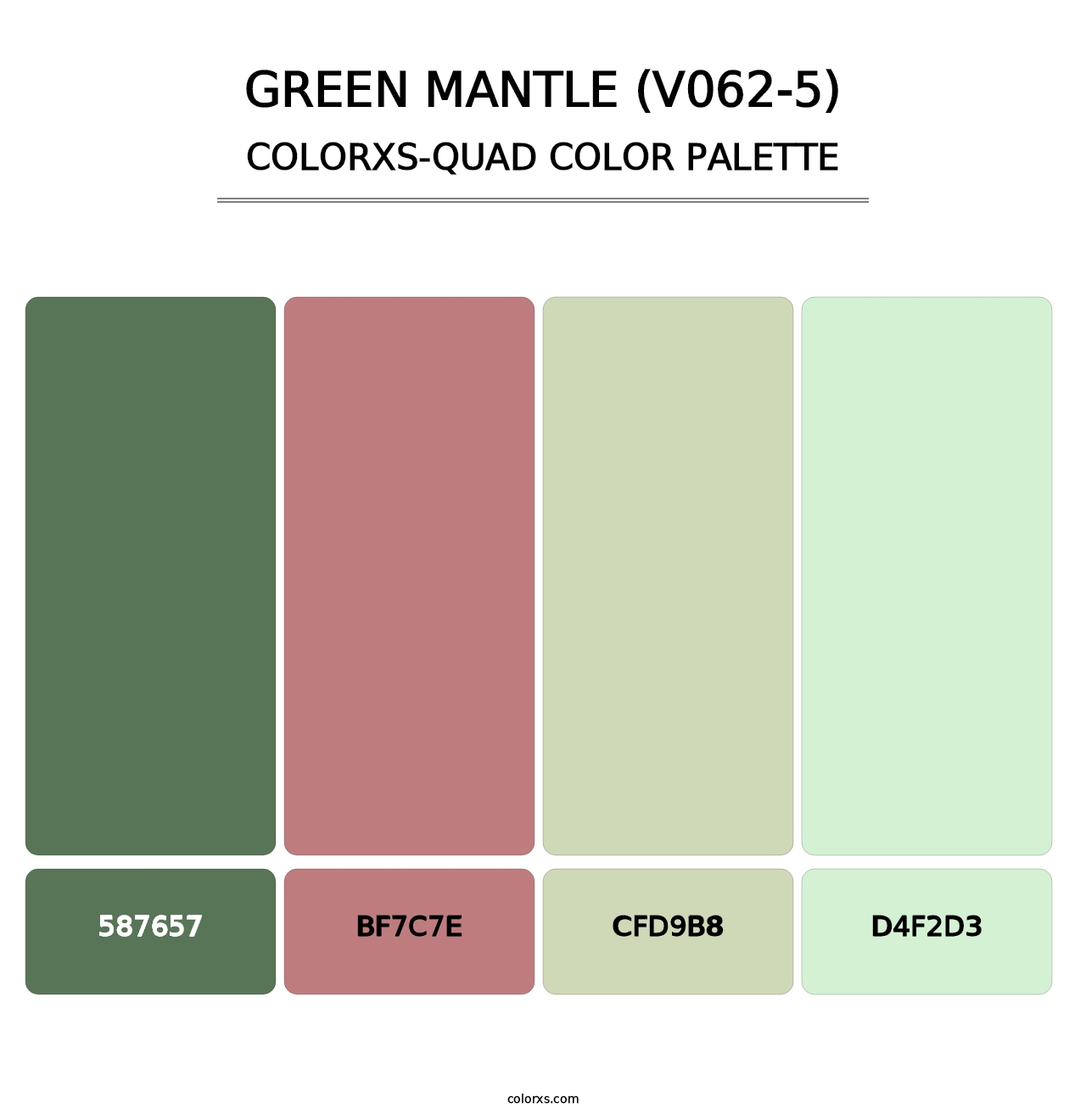 Green Mantle (V062-5) - Colorxs Quad Palette