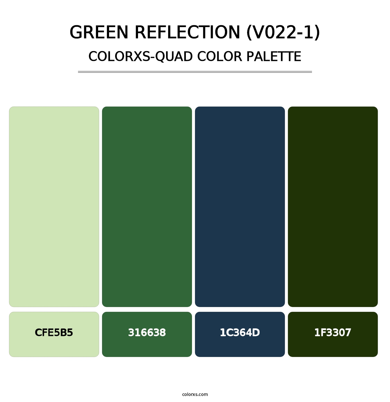 Green Reflection (V022-1) - Colorxs Quad Palette
