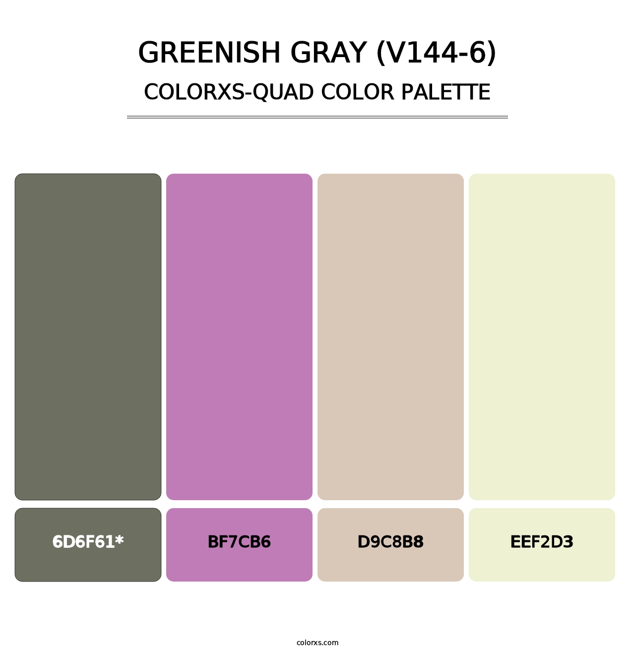 Greenish Gray (V144-6) - Colorxs Quad Palette