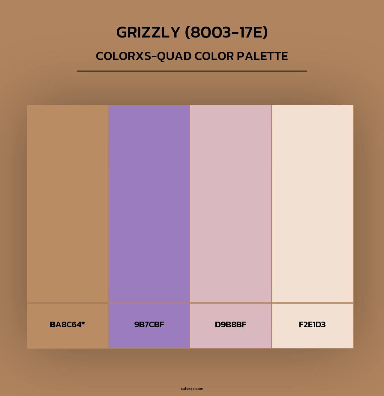 Grizzly (8003-17E) - Colorxs Quad Palette