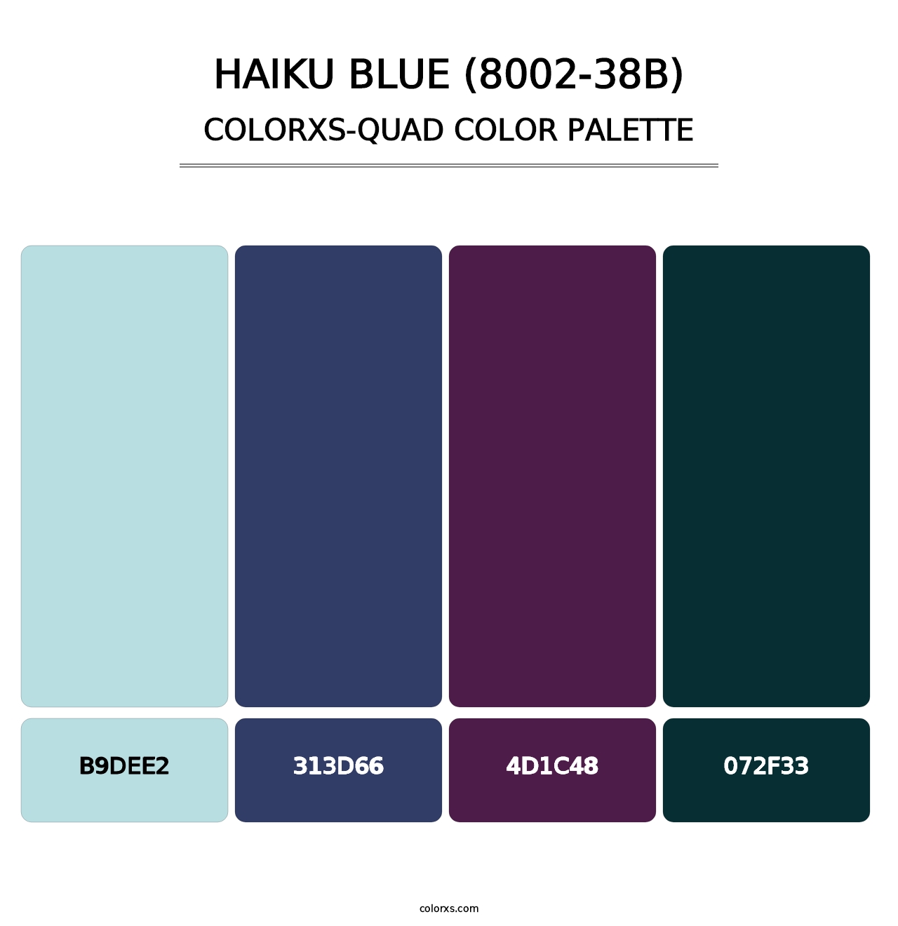 Haiku Blue (8002-38B) - Colorxs Quad Palette