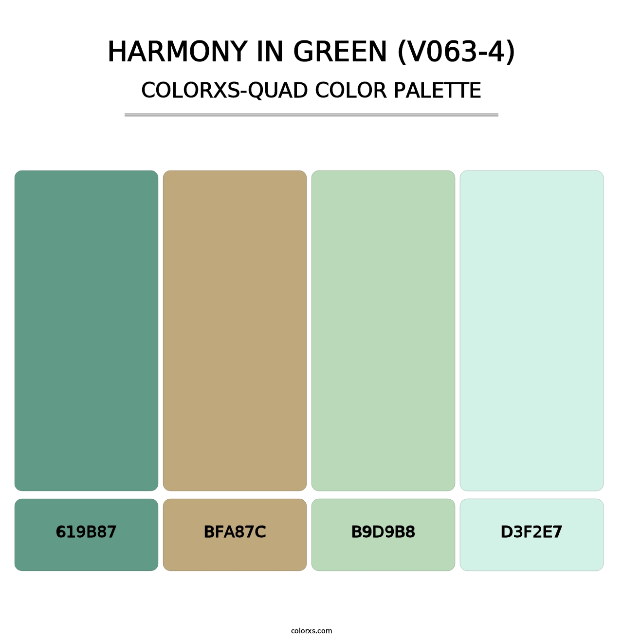 Harmony in Green (V063-4) - Colorxs Quad Palette
