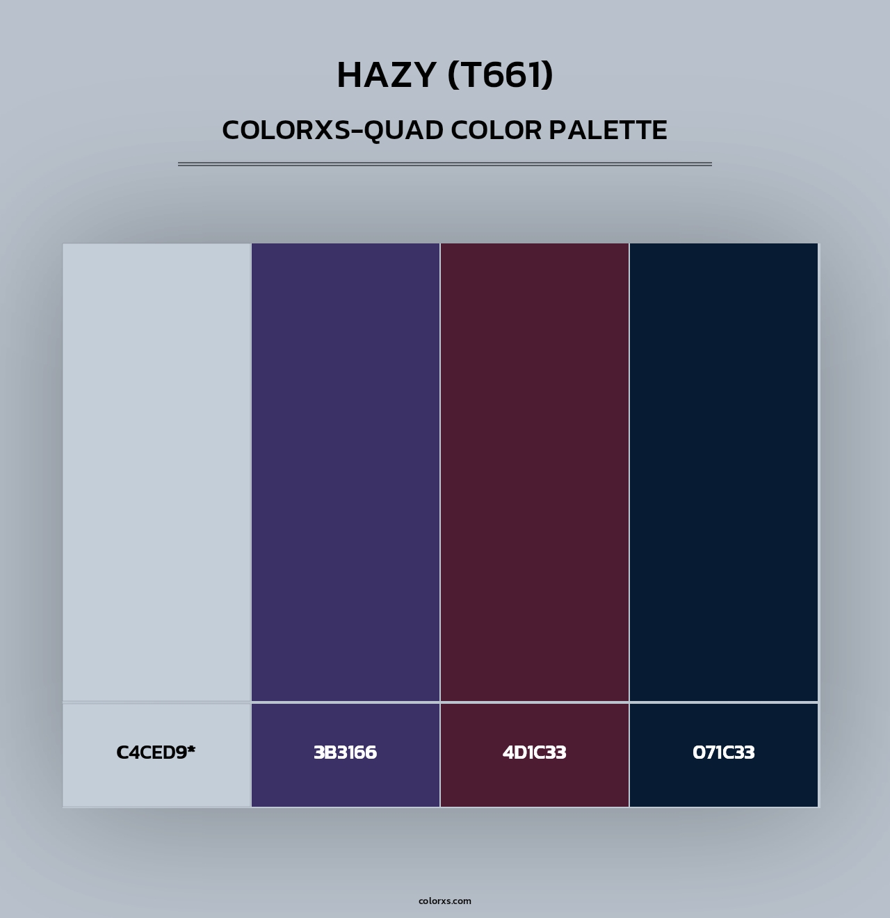 Hazy (T661) - Colorxs Quad Palette
