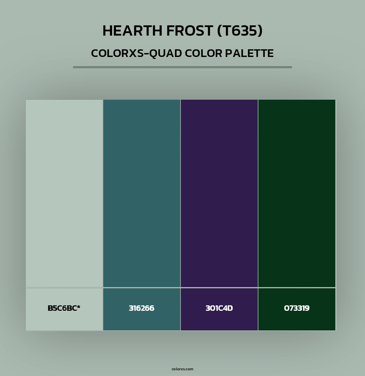 Hearth Frost (T635) - Colorxs Quad Palette