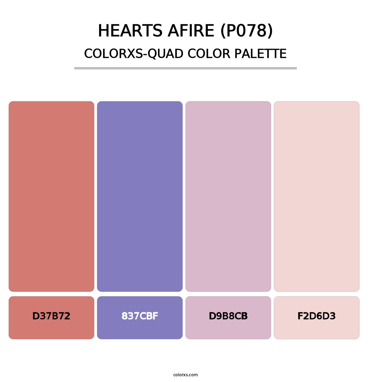 Hearts Afire (P078) - Colorxs Quad Palette