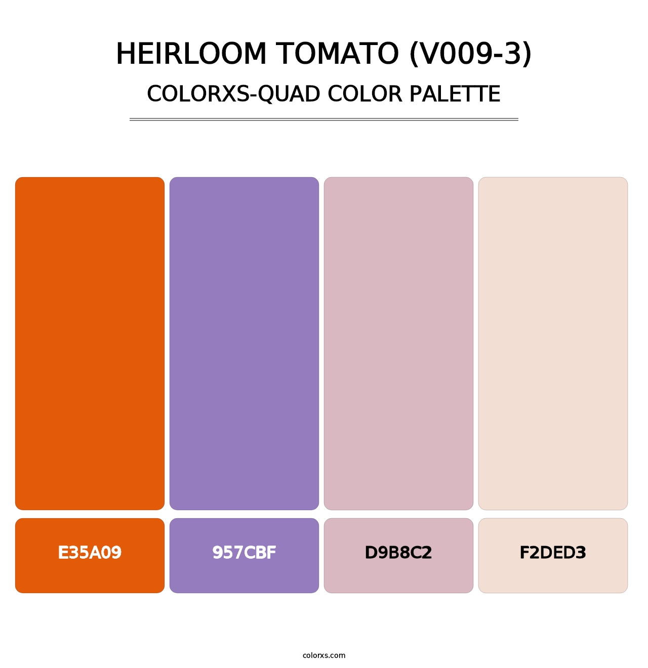 Heirloom Tomato (V009-3) - Colorxs Quad Palette