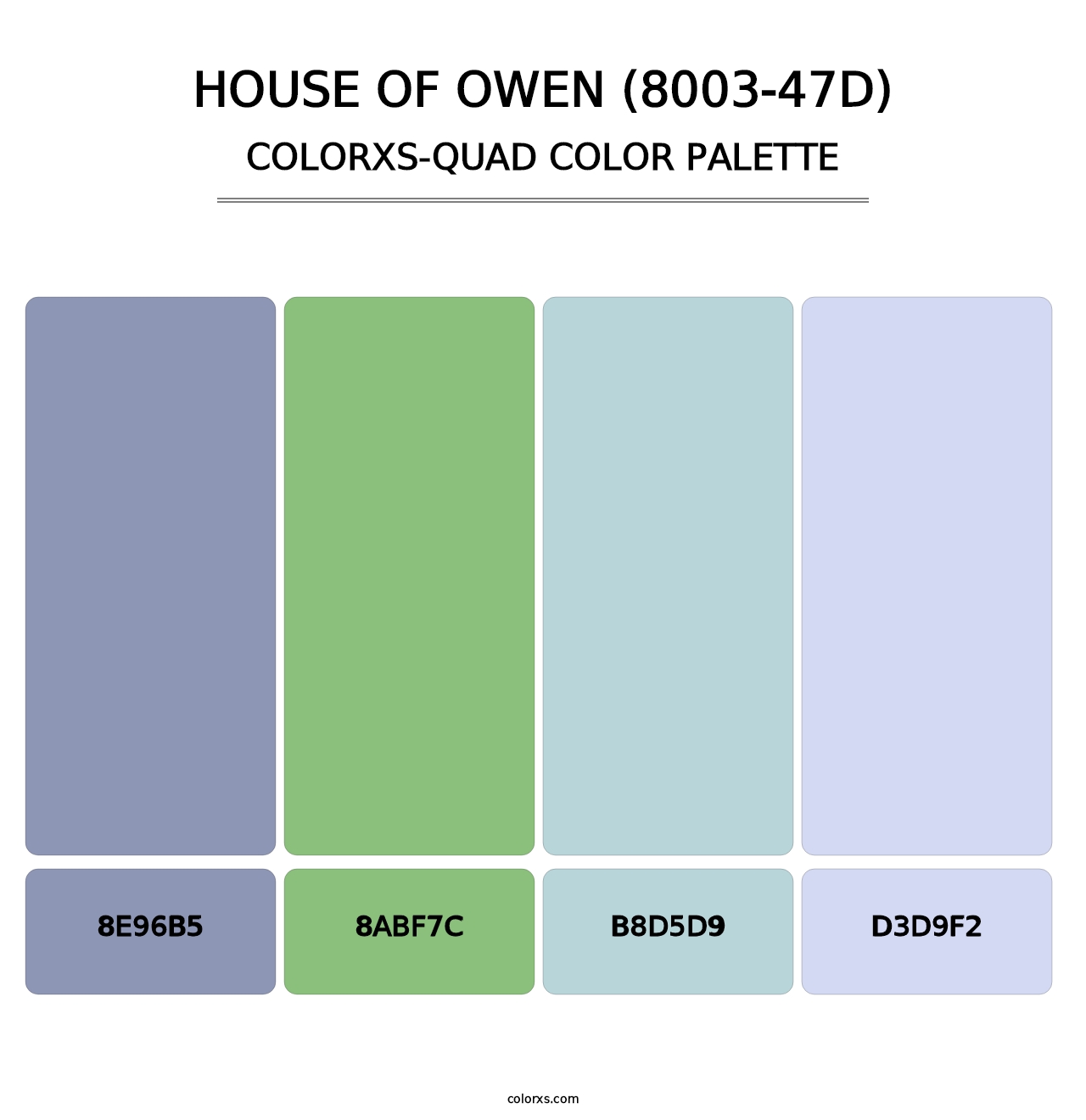 House of Owen (8003-47D) - Colorxs Quad Palette