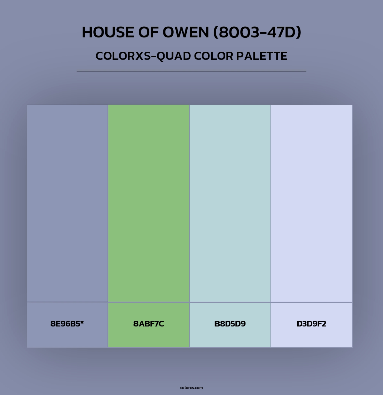 House of Owen (8003-47D) - Colorxs Quad Palette