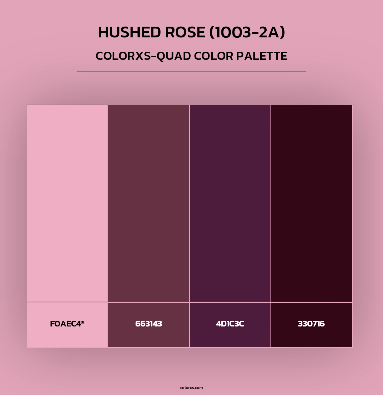 Hushed Rose (1003-2A) - Colorxs Quad Palette