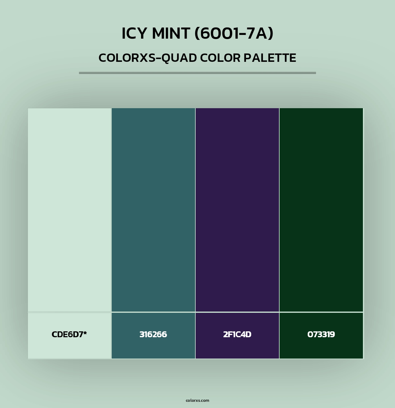Icy Mint (6001-7A) - Colorxs Quad Palette