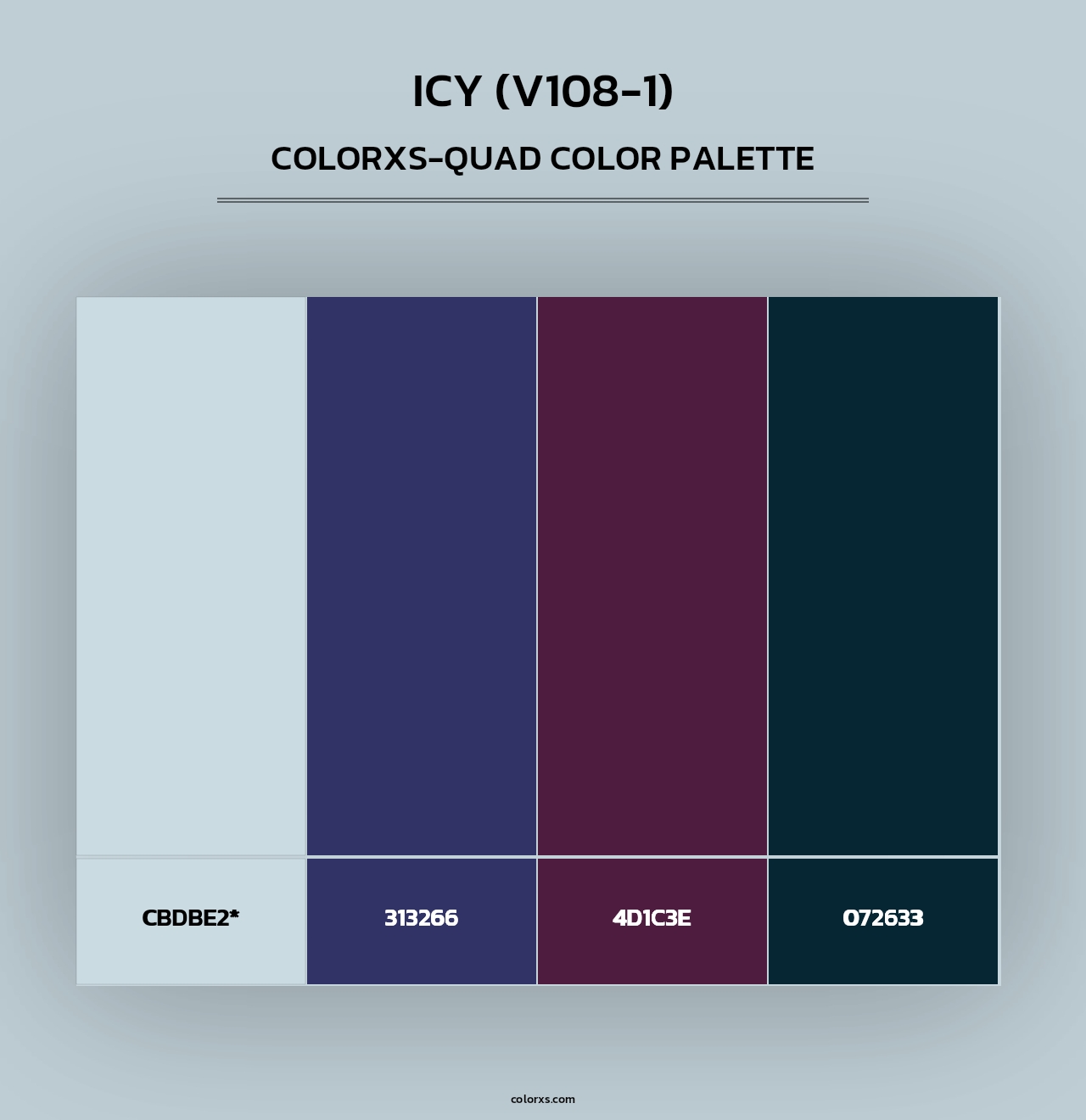 Icy (V108-1) - Colorxs Quad Palette