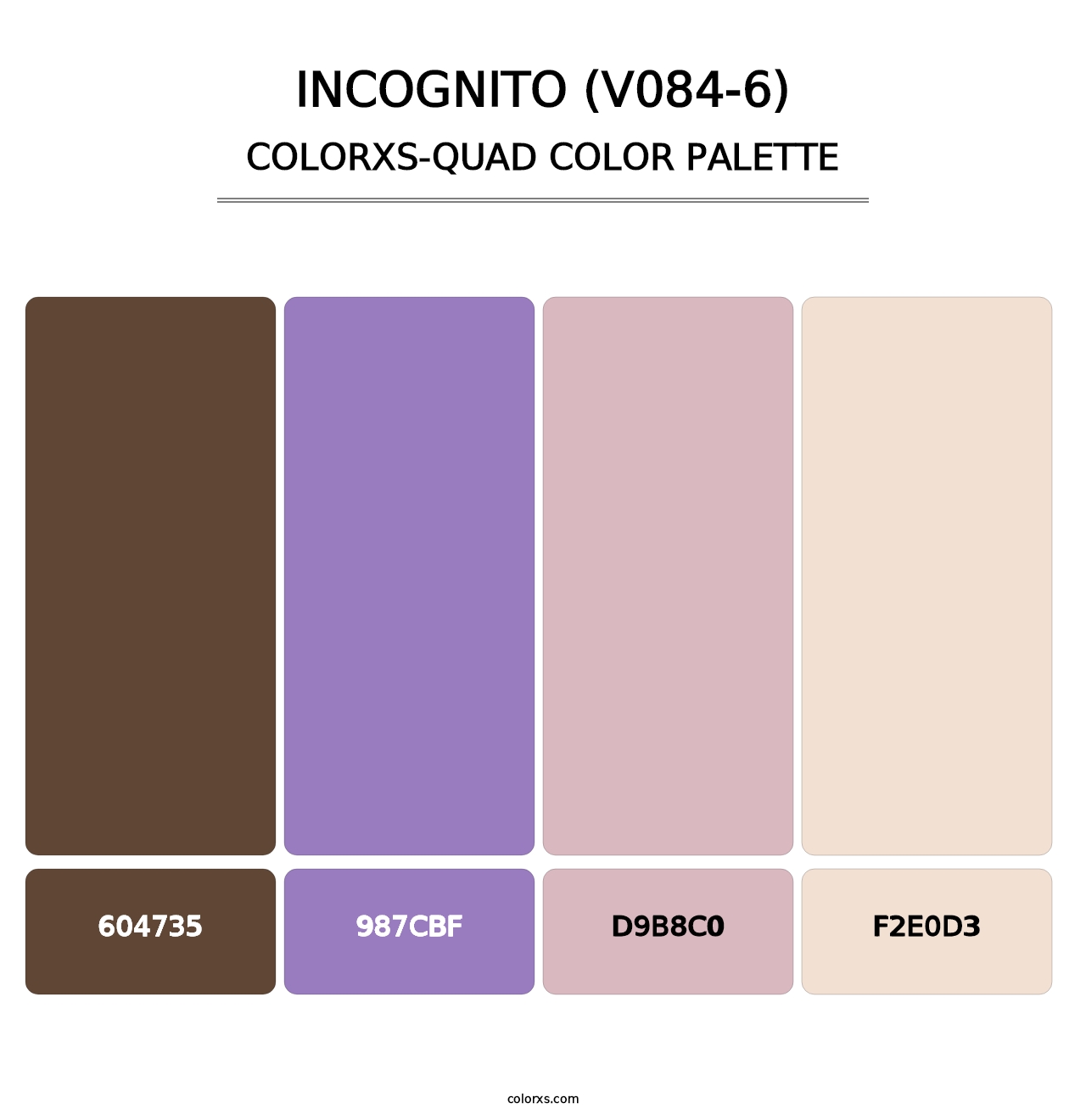 Incognito (V084-6) - Colorxs Quad Palette