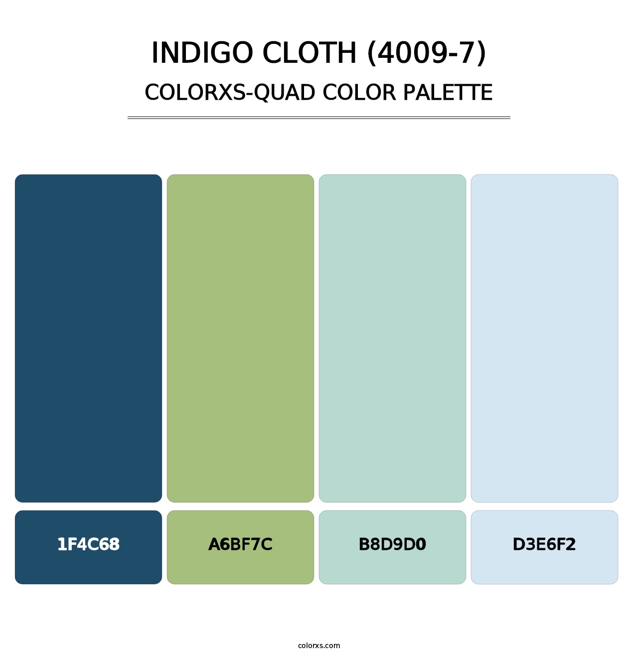 Indigo Cloth (4009-7) - Colorxs Quad Palette