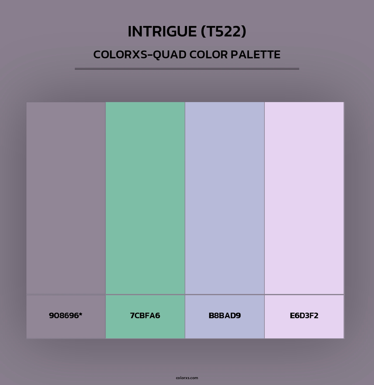 Intrigue (T522) - Colorxs Quad Palette