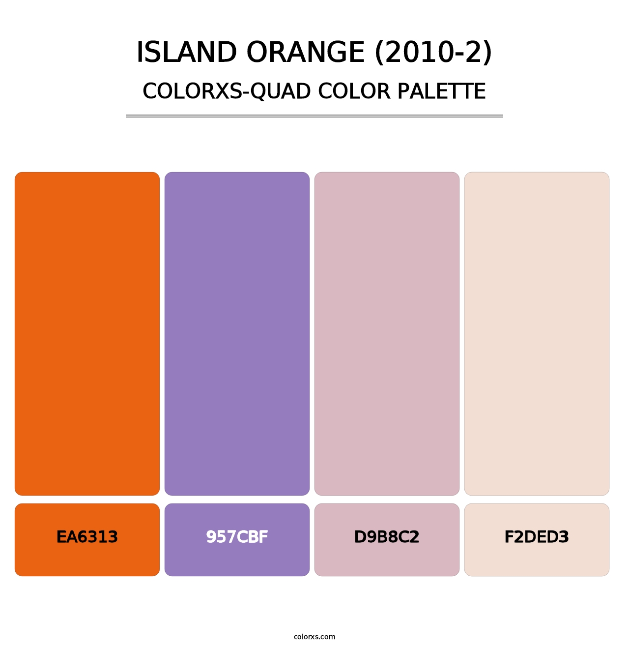Island Orange (2010-2) - Colorxs Quad Palette