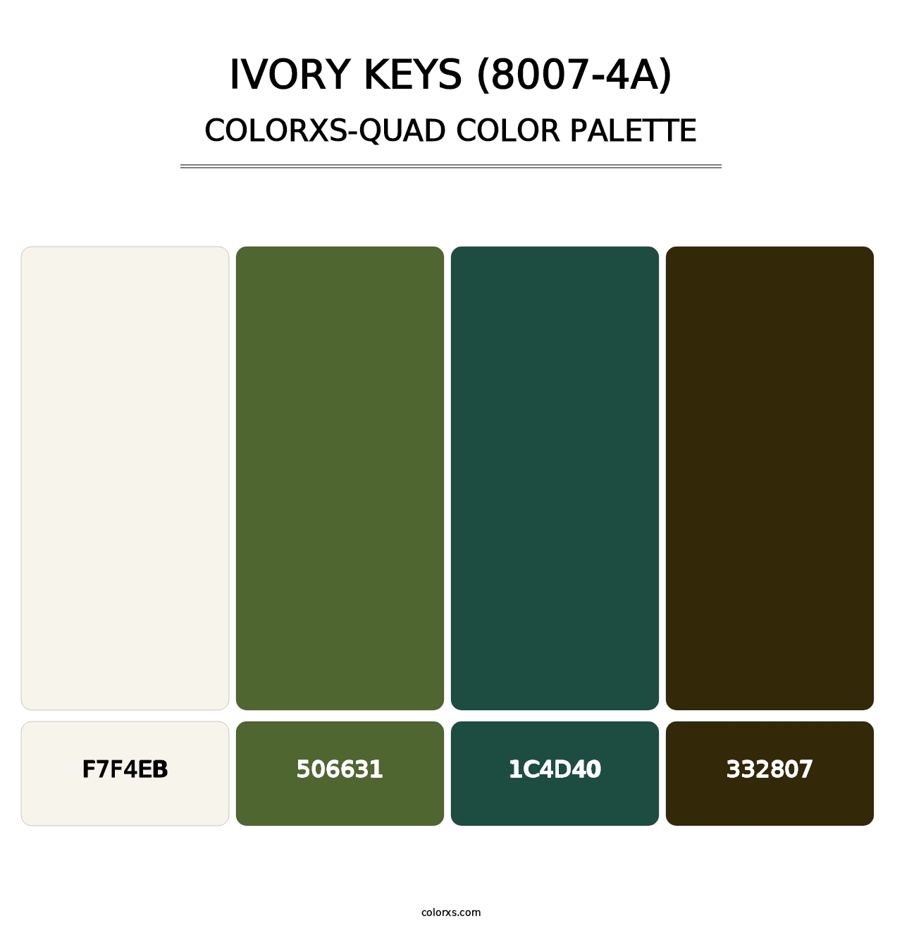 Ivory Keys (8007-4A) - Colorxs Quad Palette