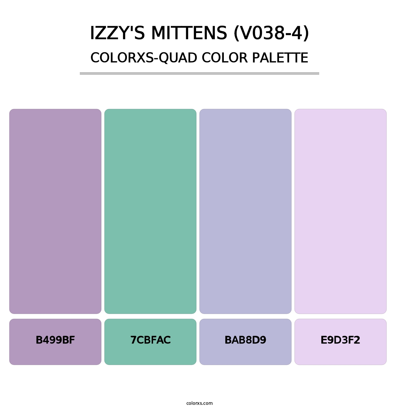 Izzy's Mittens (V038-4) - Colorxs Quad Palette