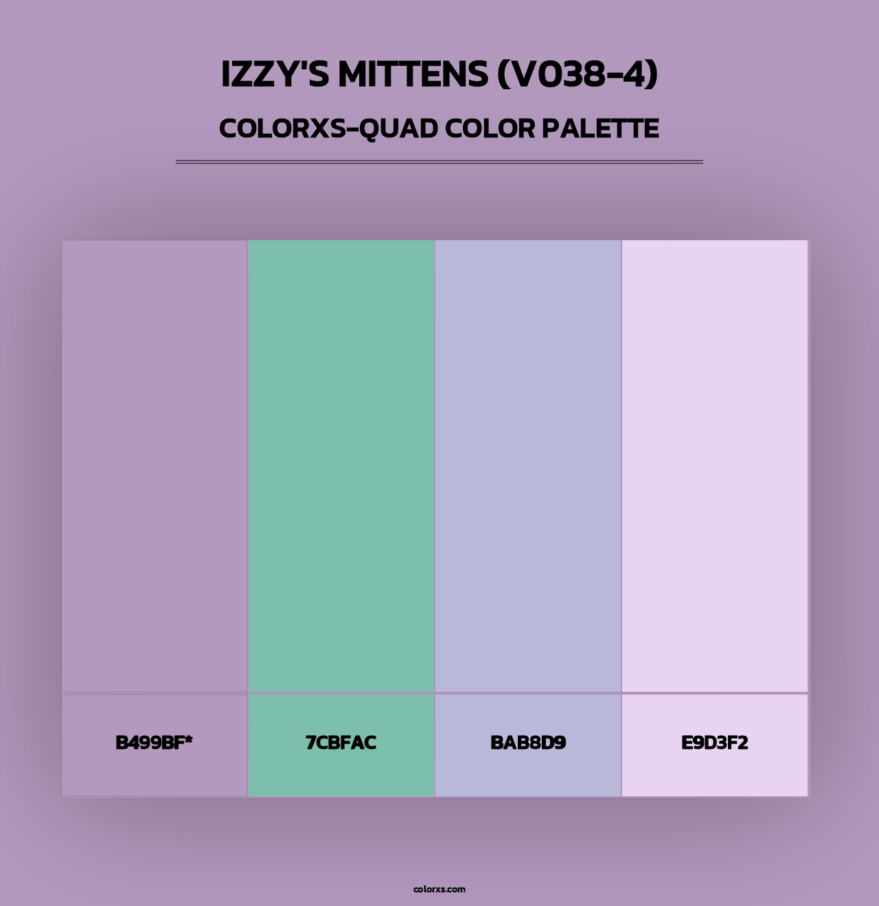 Izzy's Mittens (V038-4) - Colorxs Quad Palette