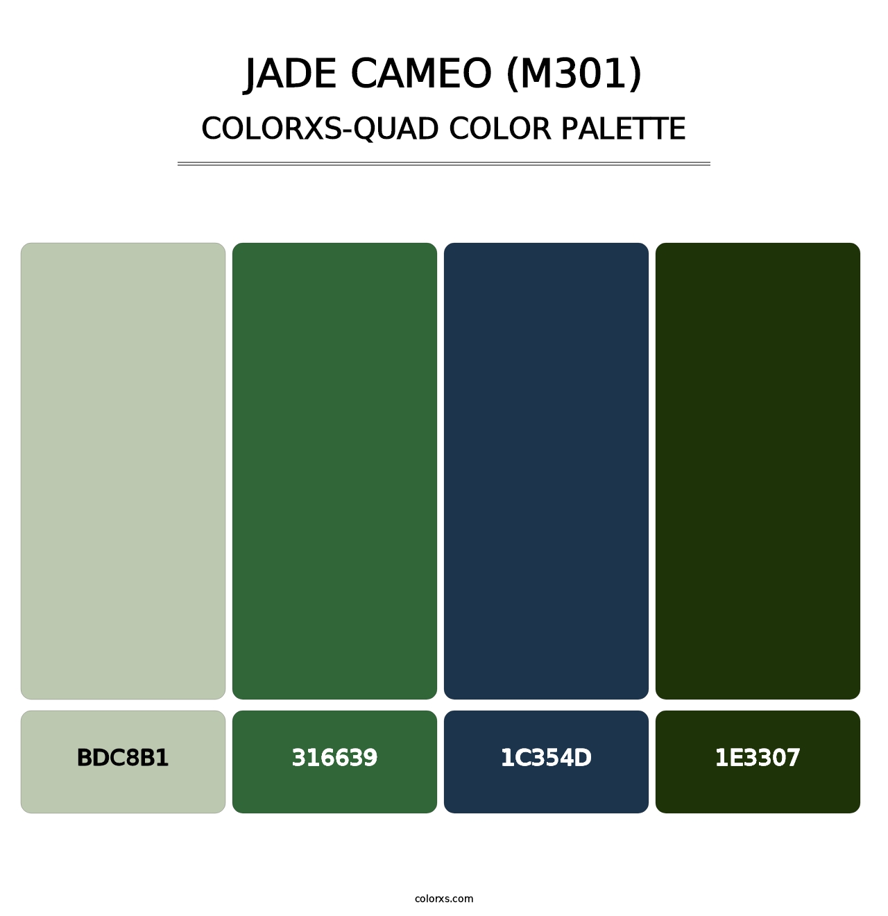 Jade Cameo (M301) - Colorxs Quad Palette