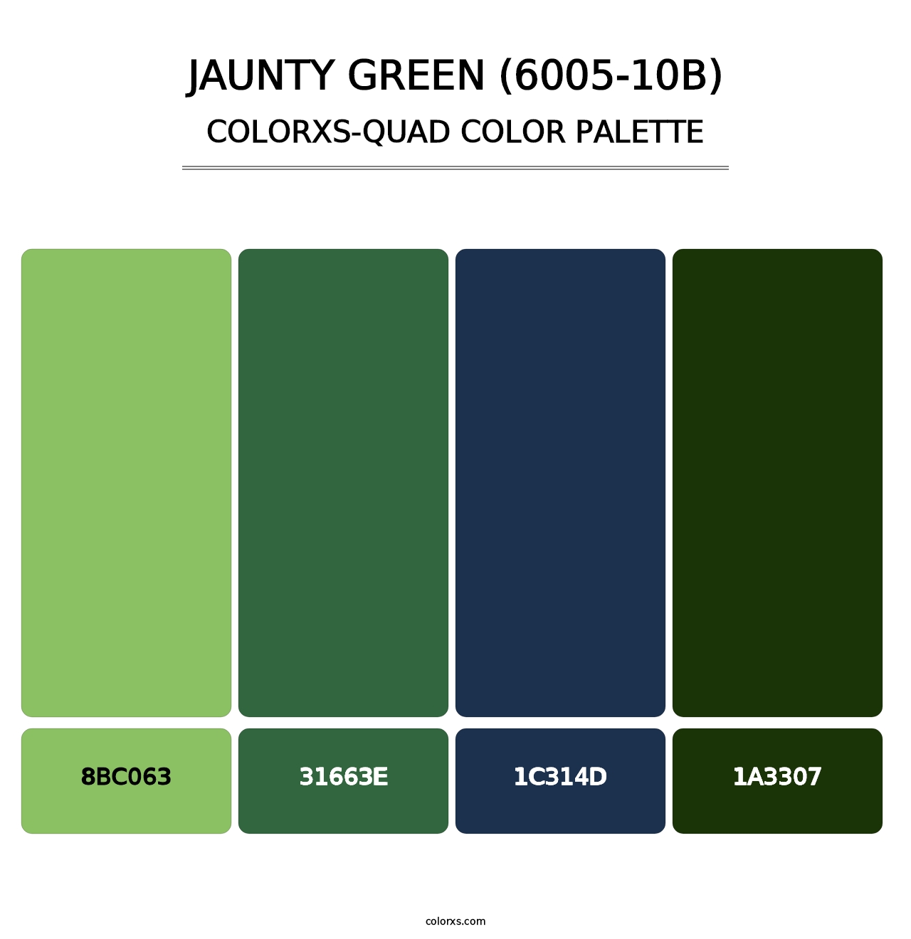 Jaunty Green (6005-10B) - Colorxs Quad Palette