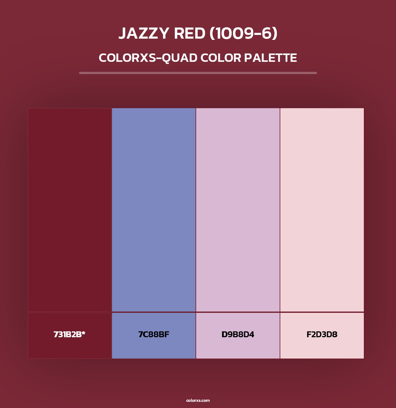 Jazzy Red (1009-6) - Colorxs Quad Palette