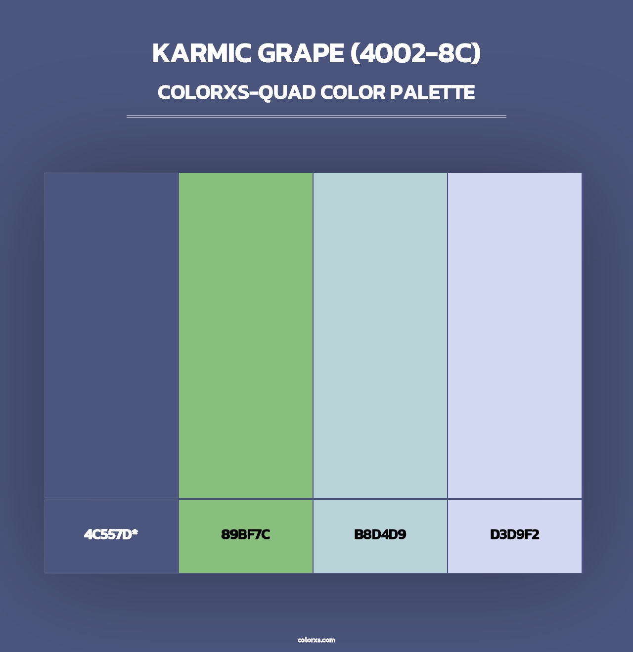 Karmic Grape (4002-8C) - Colorxs Quad Palette