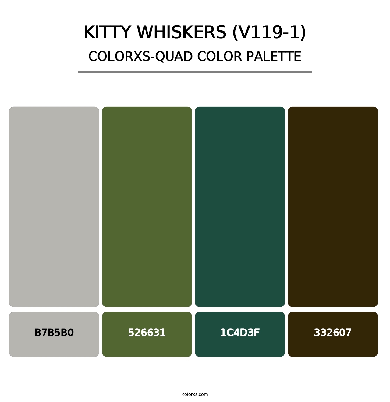 Kitty Whiskers (V119-1) - Colorxs Quad Palette