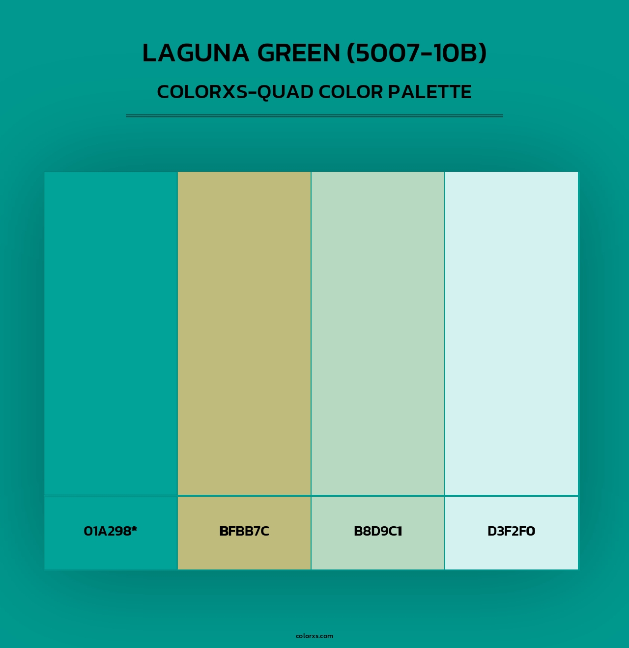 Laguna Green (5007-10B) - Colorxs Quad Palette