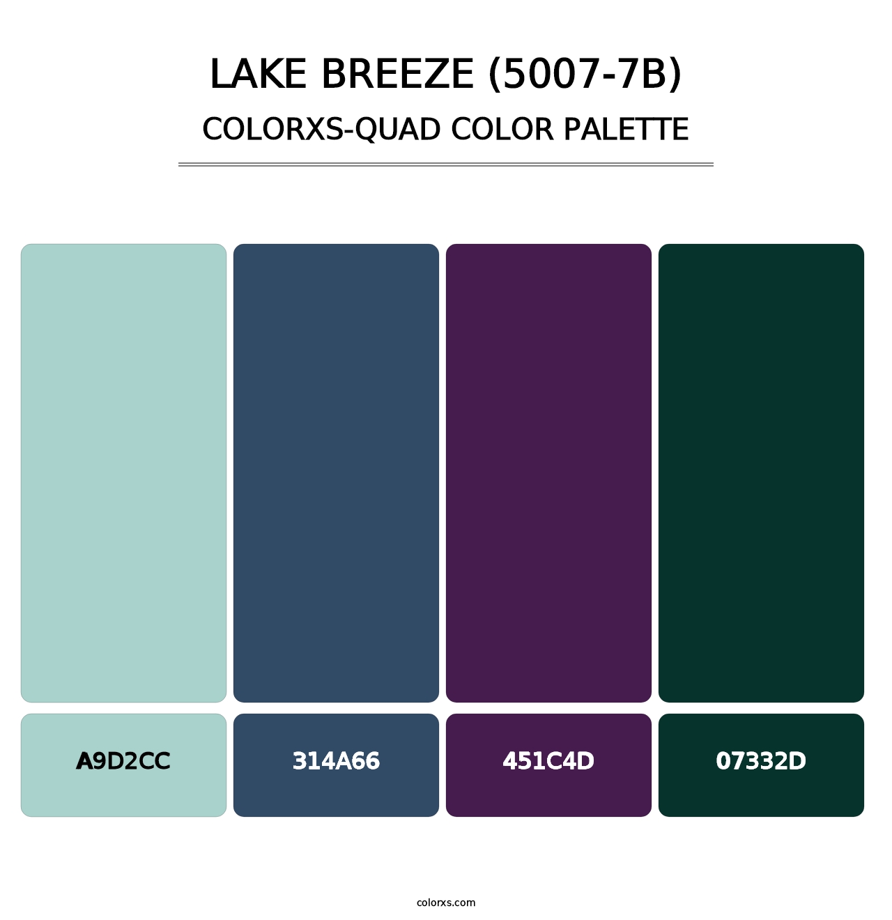 Lake Breeze (5007-7B) - Colorxs Quad Palette
