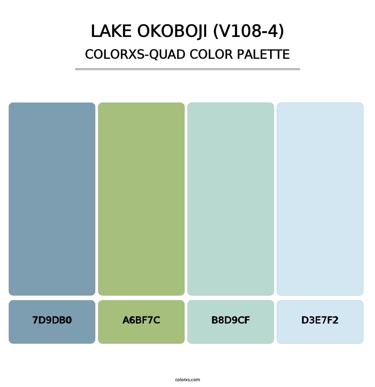 Lake Okoboji (V108-4) - Colorxs Quad Palette
