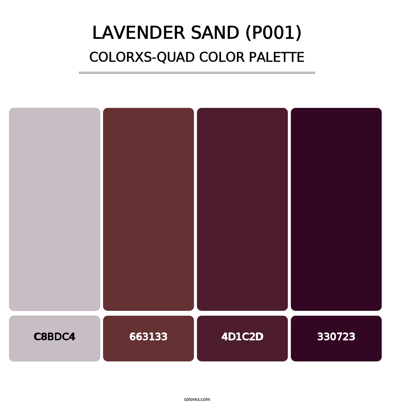 Lavender Sand (P001) - Colorxs Quad Palette