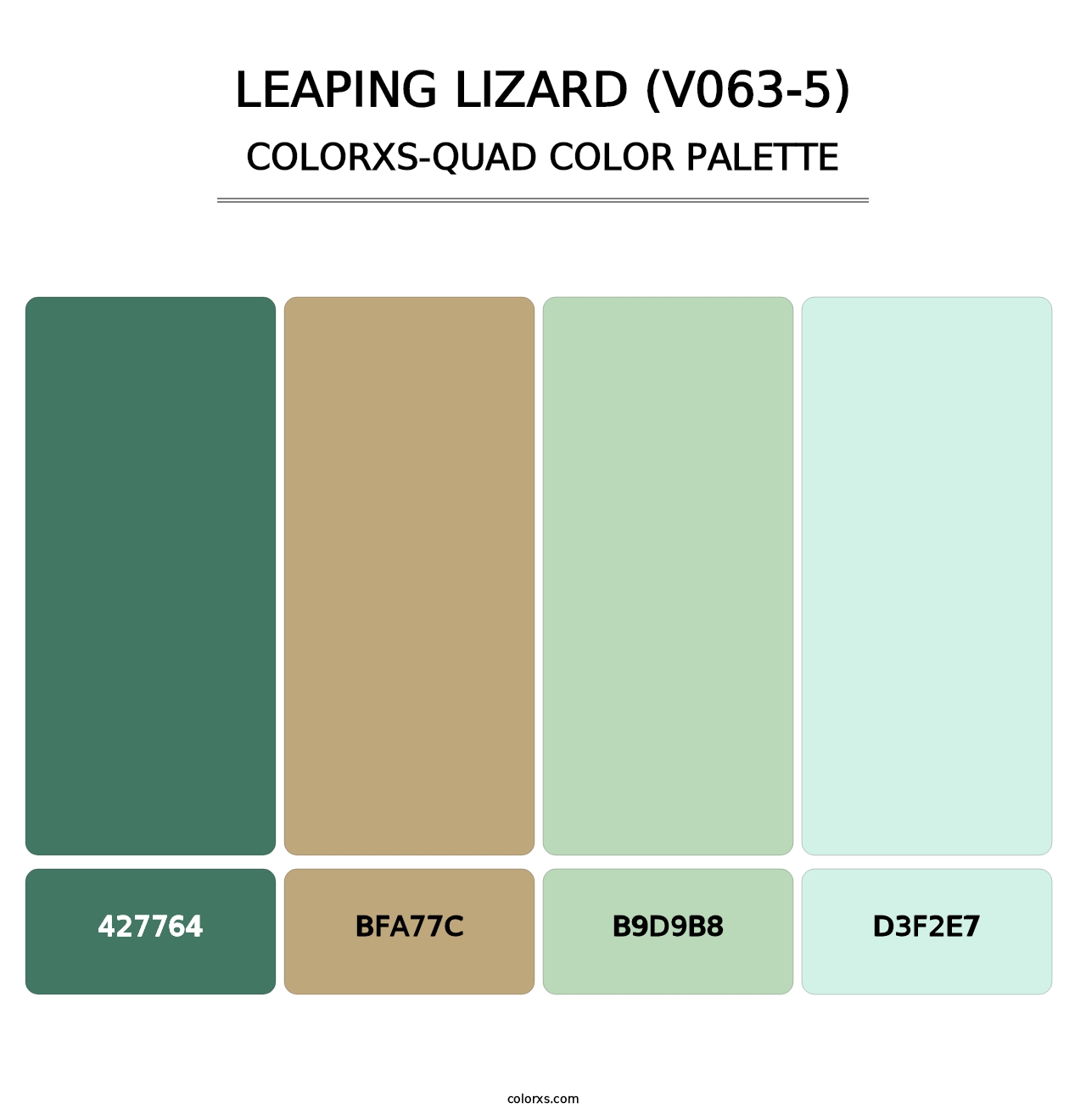 Leaping Lizard (V063-5) - Colorxs Quad Palette