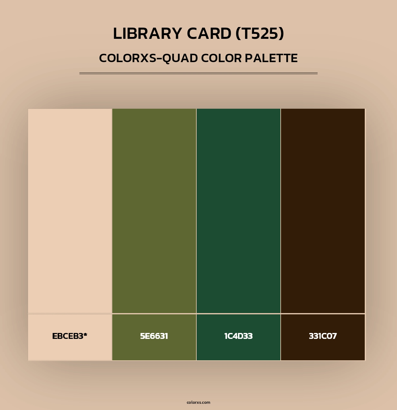 Library Card (T525) - Colorxs Quad Palette