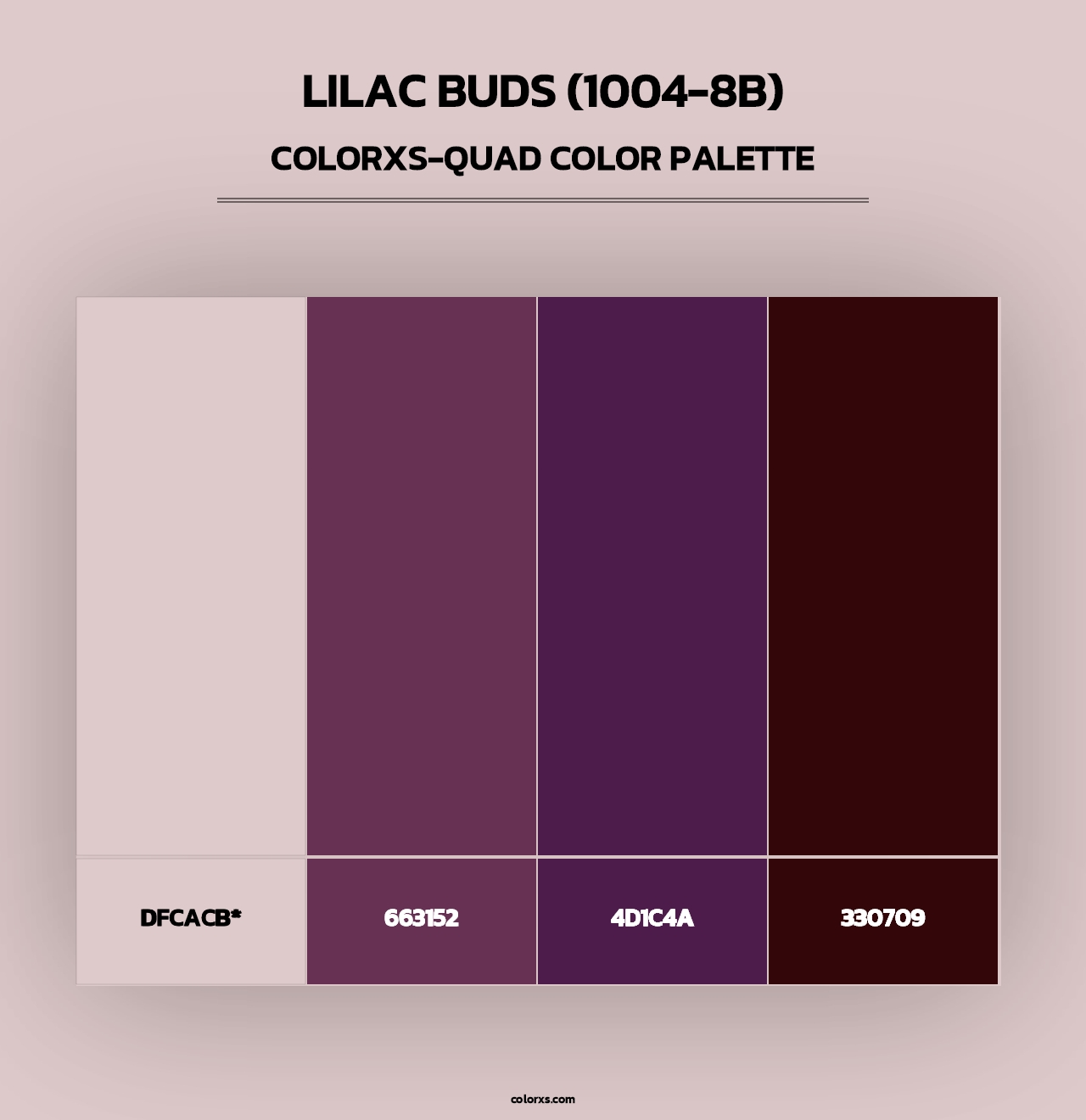 Lilac Buds (1004-8B) - Colorxs Quad Palette