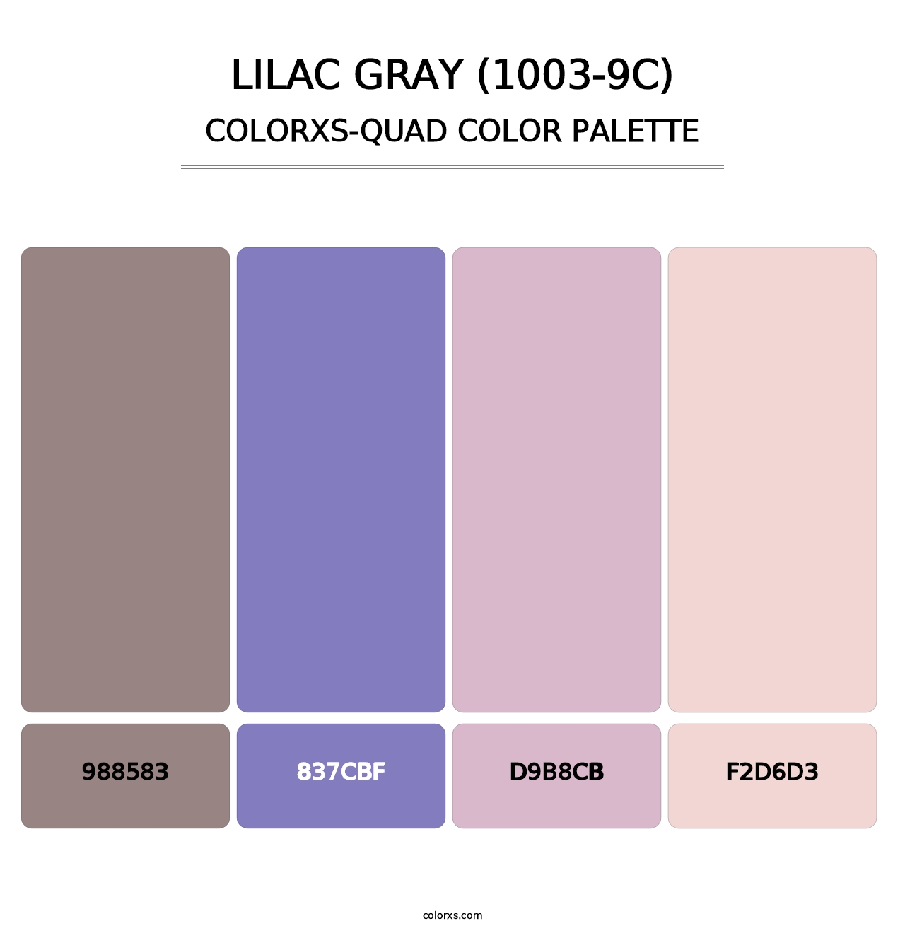 Lilac Gray (1003-9C) - Colorxs Quad Palette