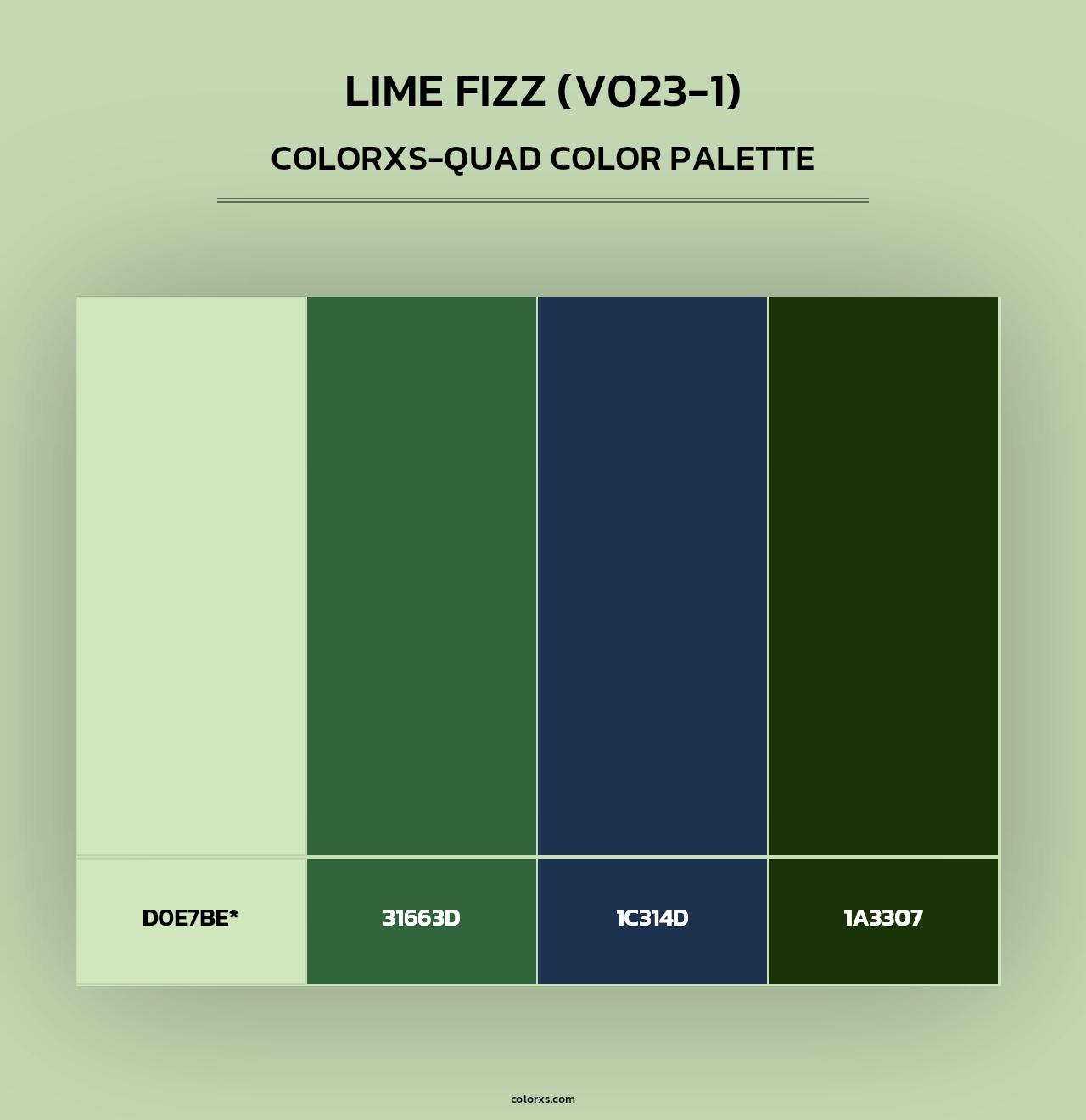 Lime Fizz (V023-1) - Colorxs Quad Palette