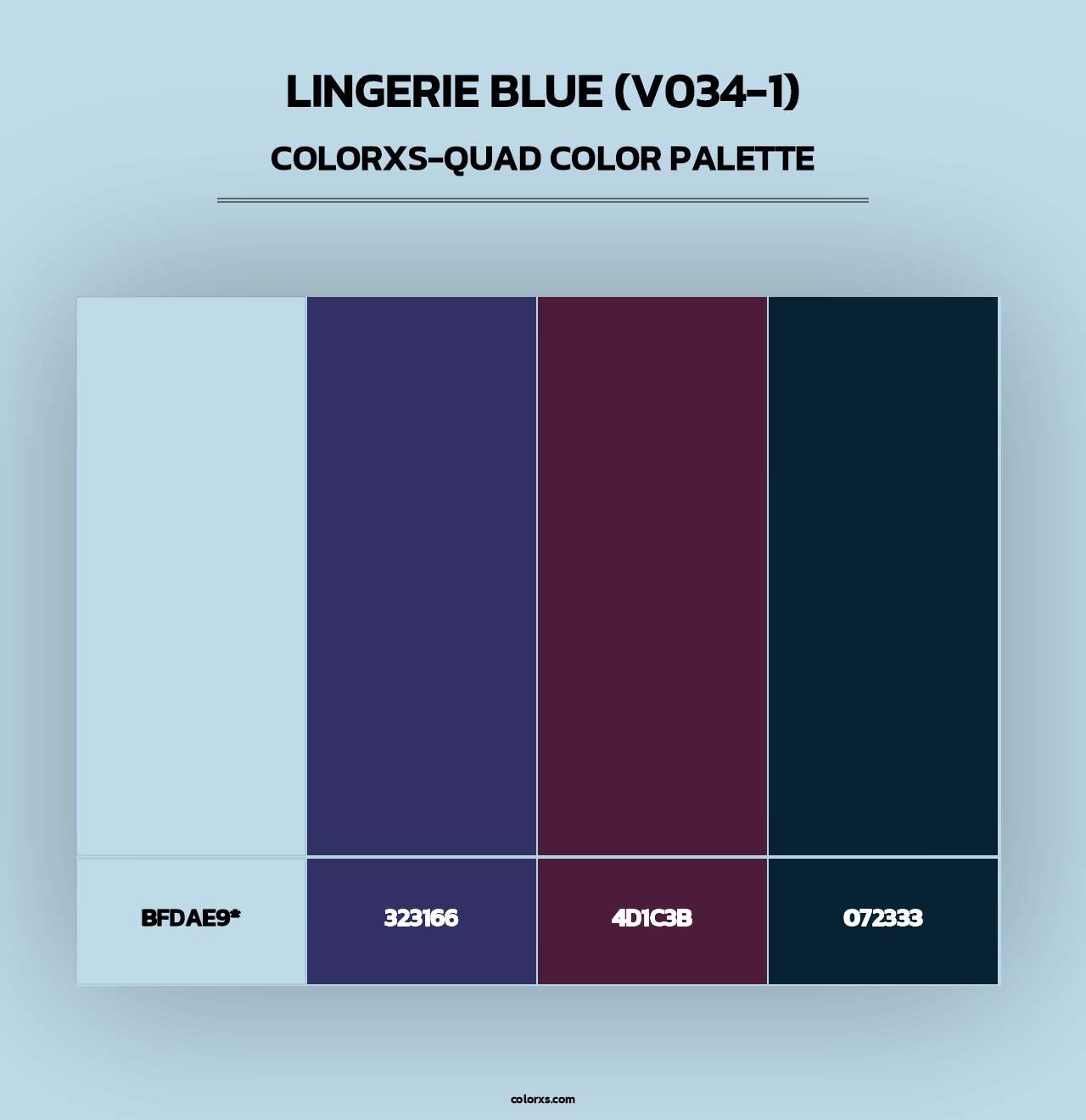 Lingerie Blue (V034-1) - Colorxs Quad Palette