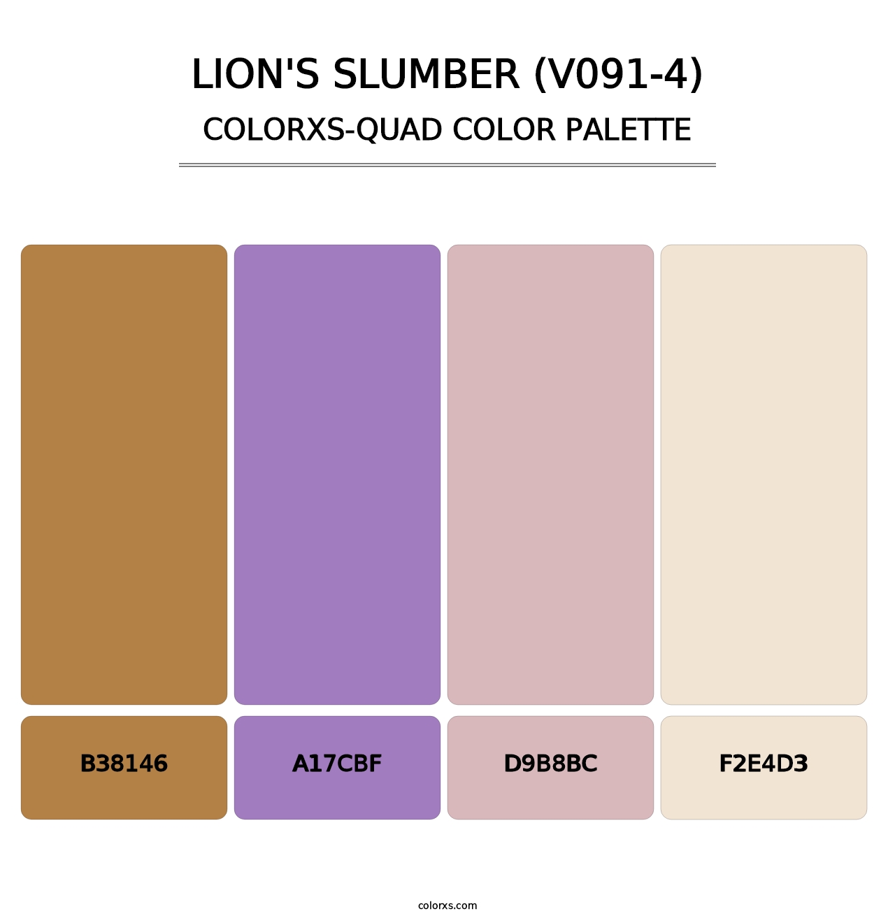 Lion's Slumber (V091-4) - Colorxs Quad Palette