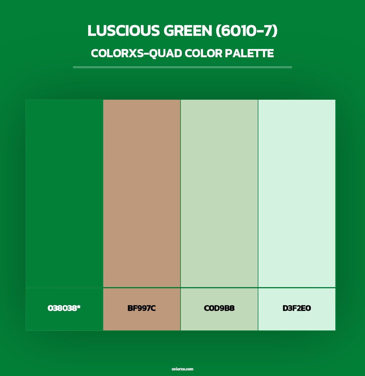 Luscious Green (6010-7) - Colorxs Quad Palette