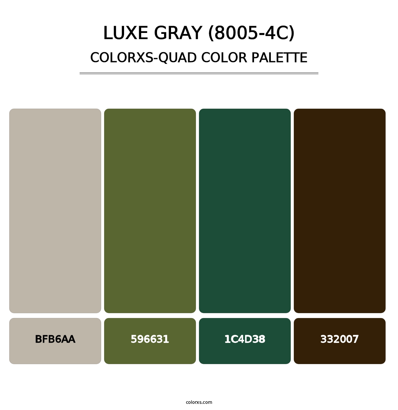 Luxe Gray (8005-4C) - Colorxs Quad Palette
