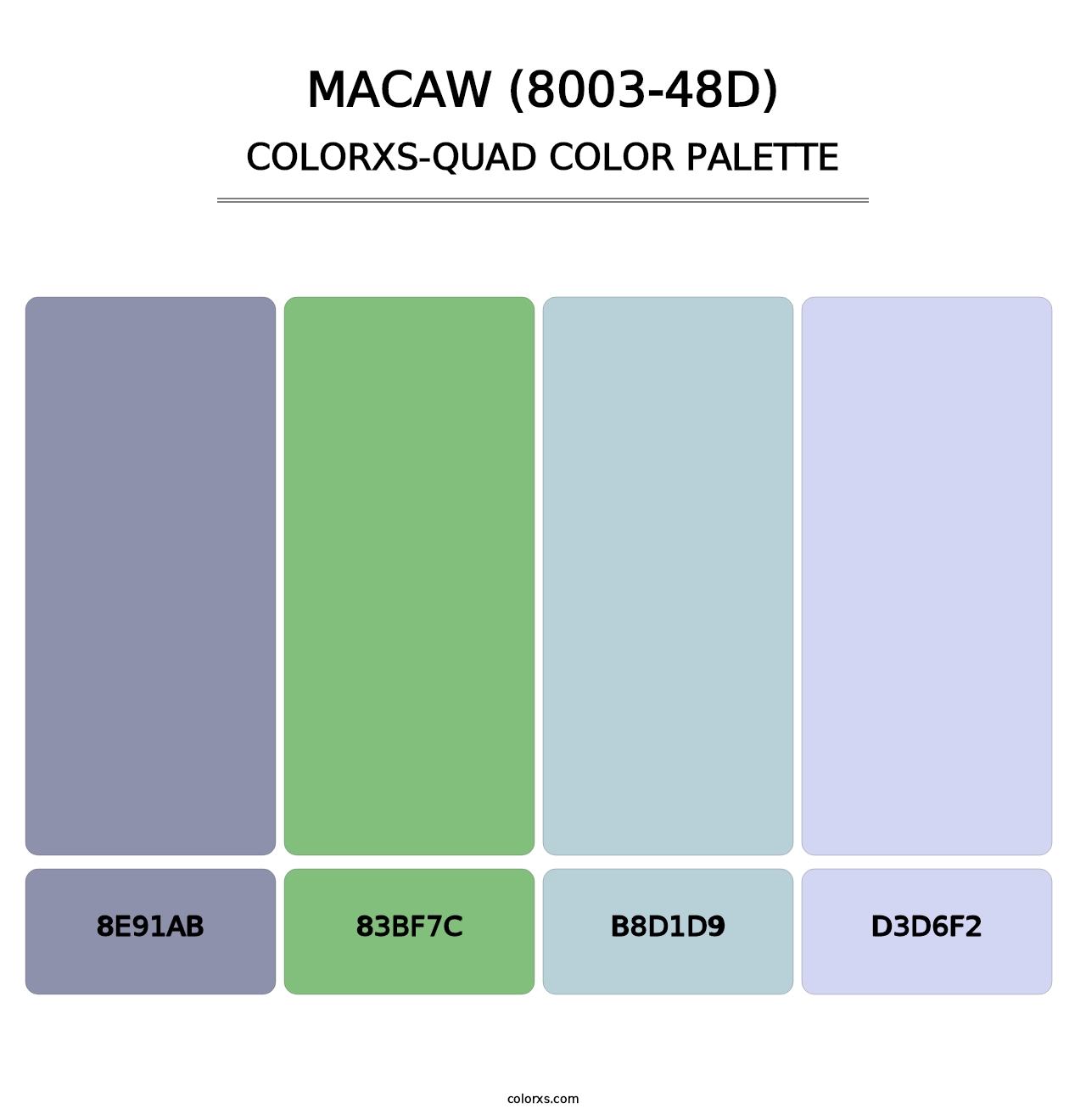 Macaw (8003-48D) - Colorxs Quad Palette