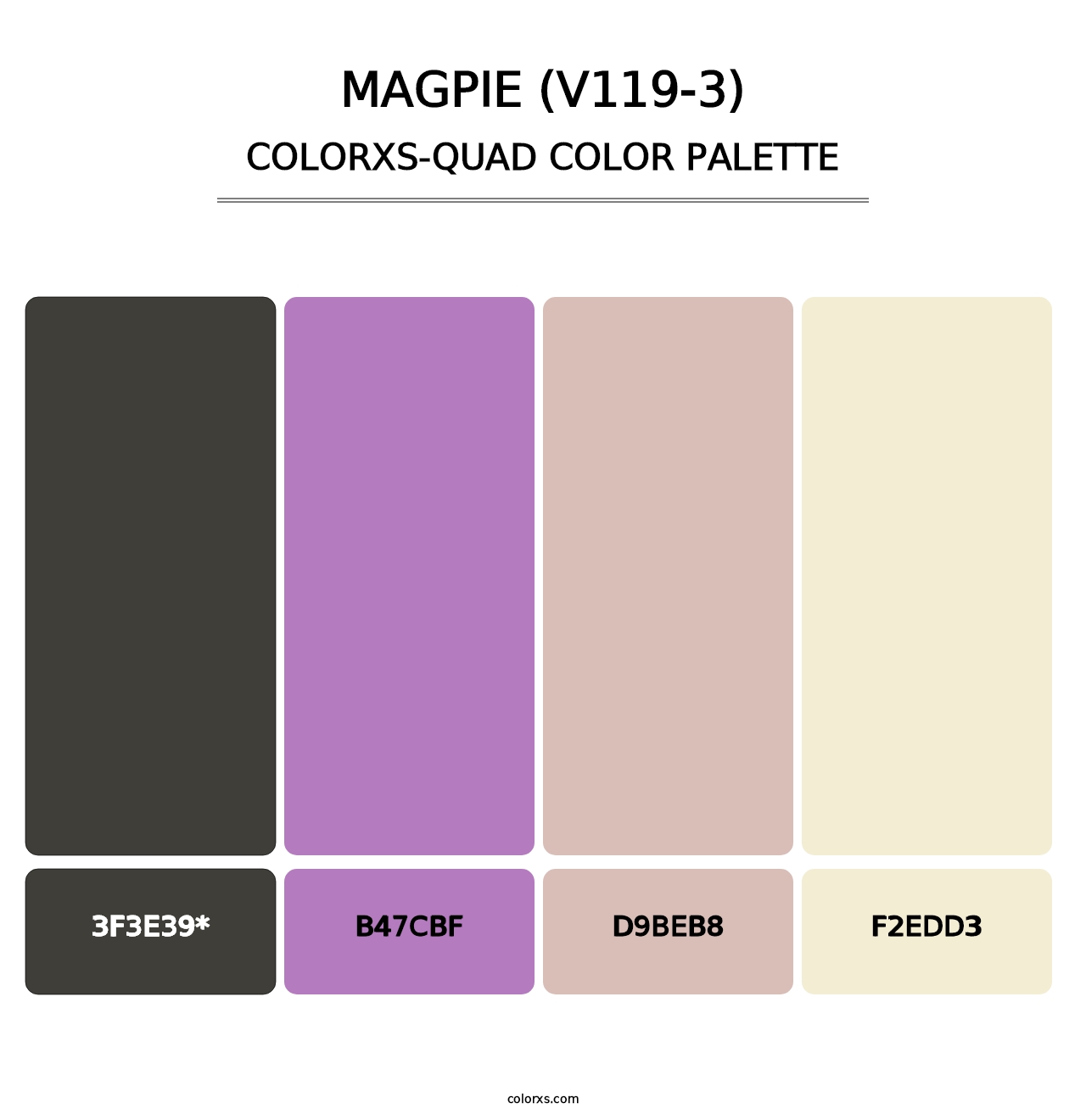 Magpie (V119-3) - Colorxs Quad Palette