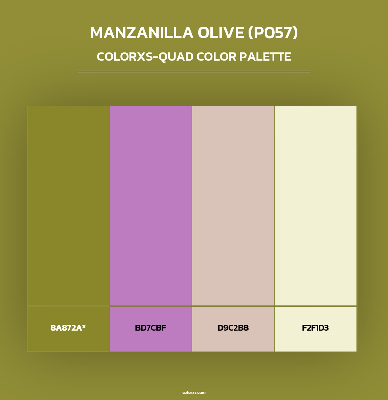 Manzanilla Olive (P057) - Colorxs Quad Palette